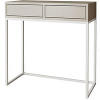 KONSOLENTISCH Lango 80/85/35 kaschmir mit weißen Matellbeinen - Kaschmir/Weiß, Holzwerkstoff/Metall (35/80/85cm) - Beautysofa