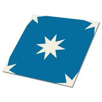 SELBSTKLEBENDE Wandfliesen 9 Stück 30x30 cm - Achtzackiger Stern - Blau, Textil (30/1.6/30cm) - TULUP