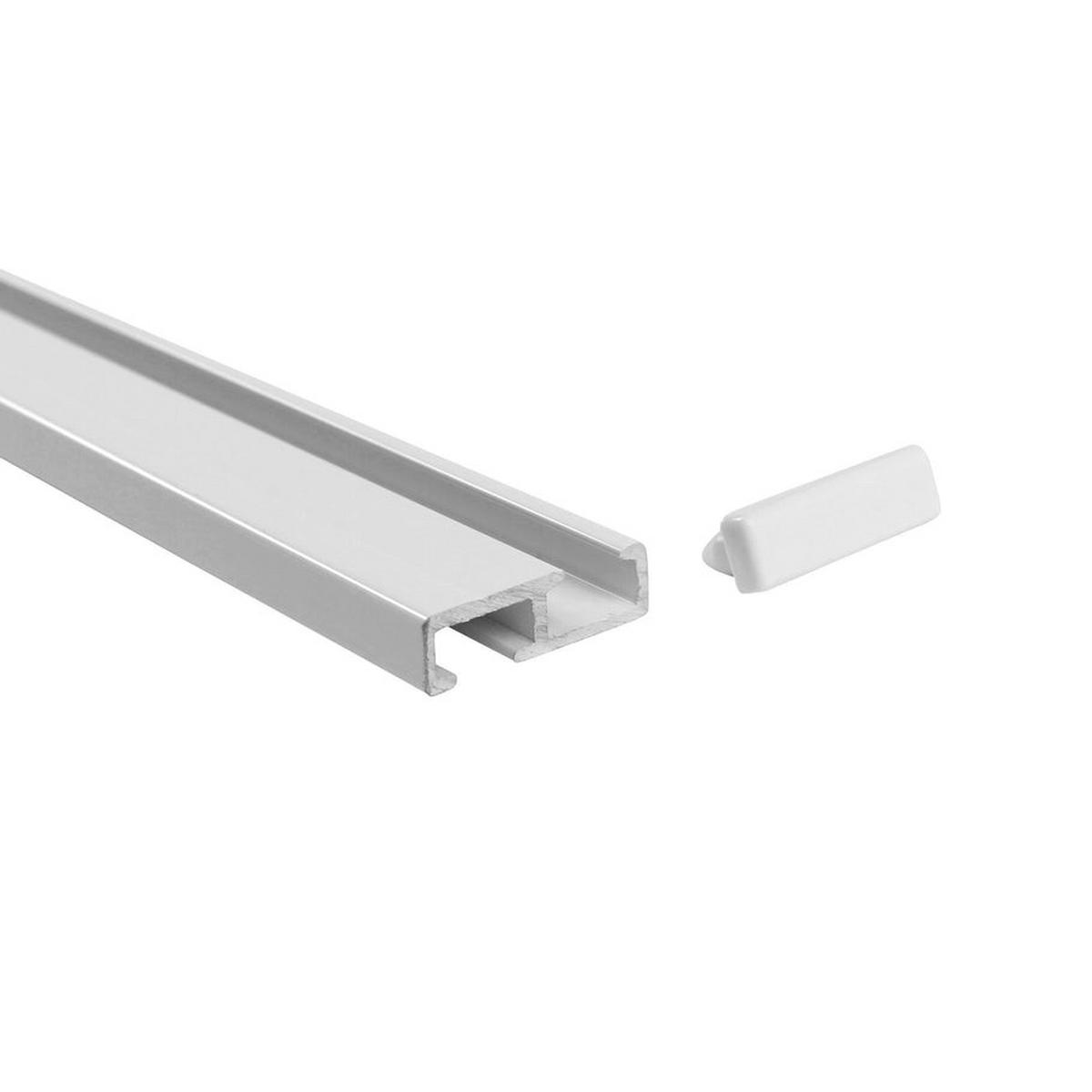 GARDINENSCHIENE auf Maß 1-lauf Deckenmontage Minimal 100cm - Weiß, Metall (100cm) - Deco-Raum