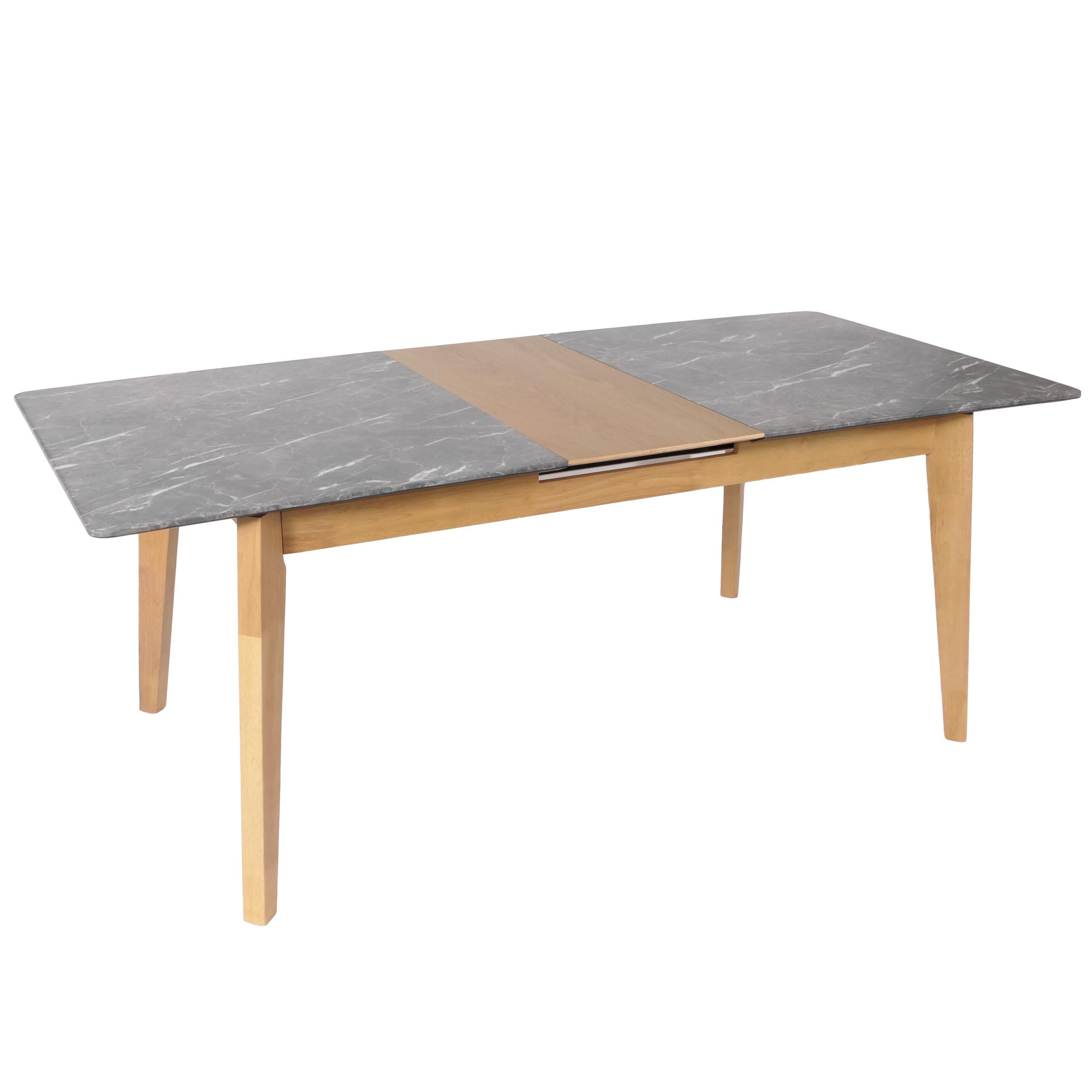 ESSZIMMERTISCH rechteck Grau - Braun/Grau, Holz (90/200/77cm) - MCW