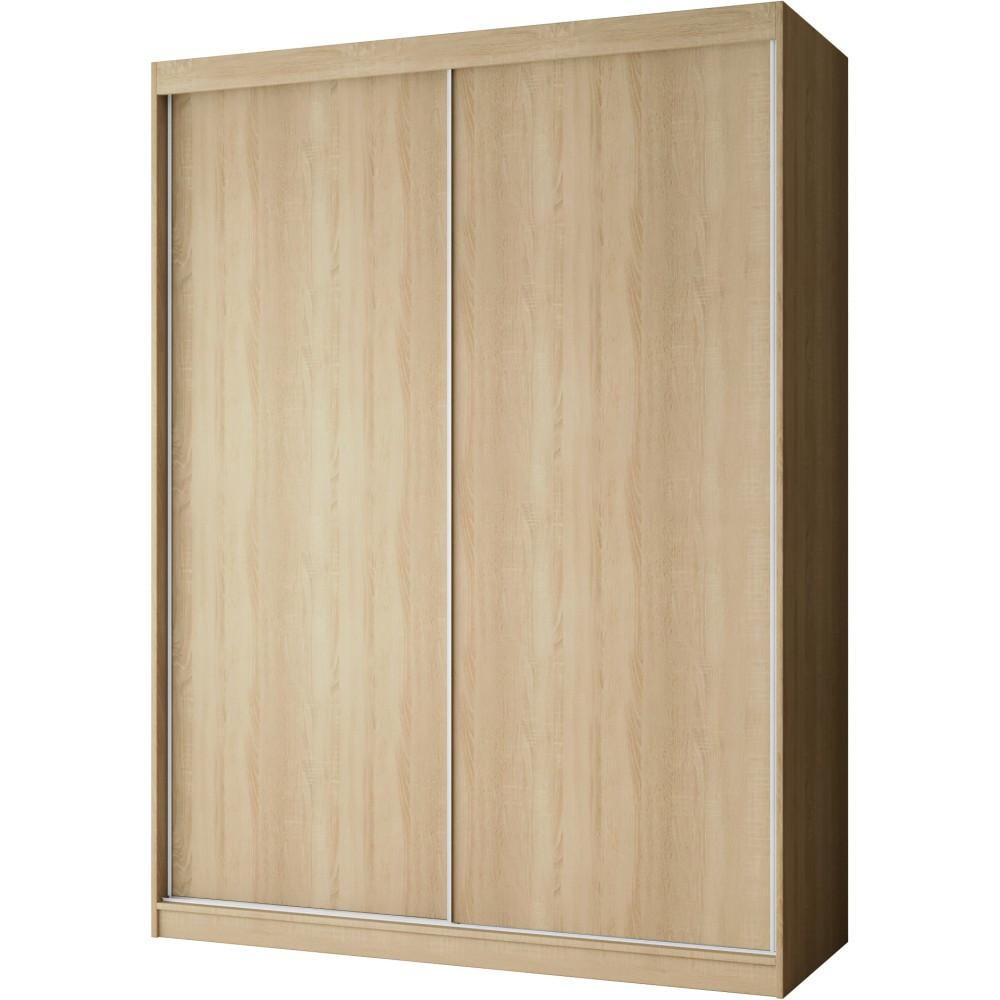 SCHWEBETÜRENSCHRANK Mario 160/216/61 eiche Sonoma - Sonoma Eiche, Holzwerkstoff (160/216/61cm) - Beautysofa