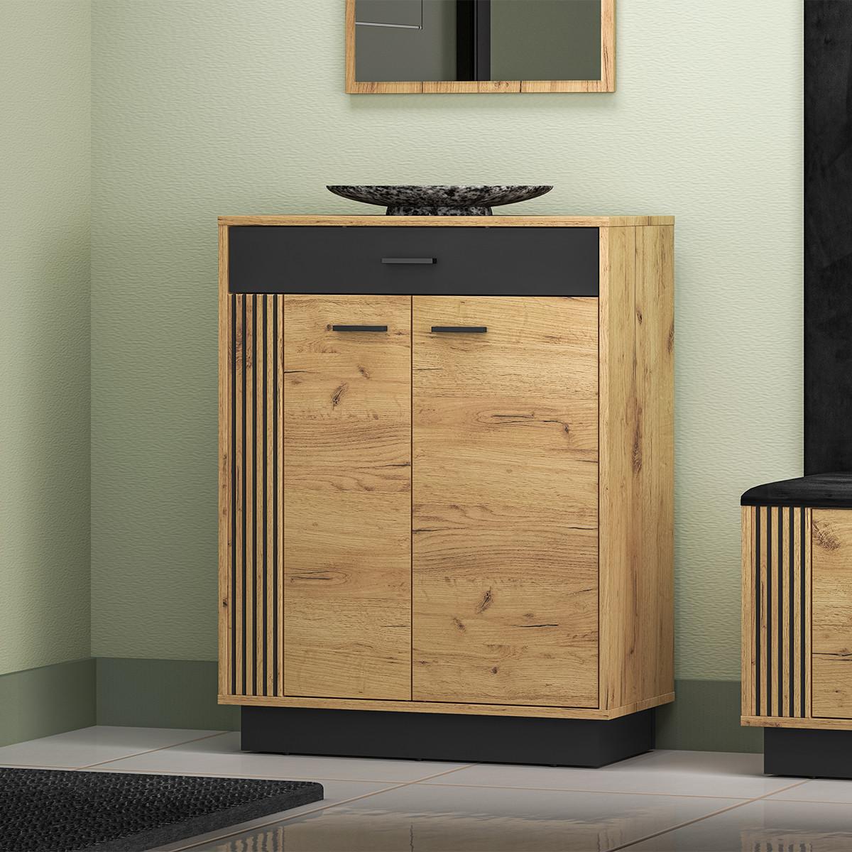 SCHUHMÖBEL Nilo Holz - Braun, Holzwerkstoff (70/91/34cm) - Petits-meubles
