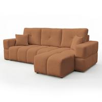ECKSOFA Denise Mit Schlaffunktion - Rotbraun, Holzwerkstoff/Textil (148/250cm) - Fun Möbel