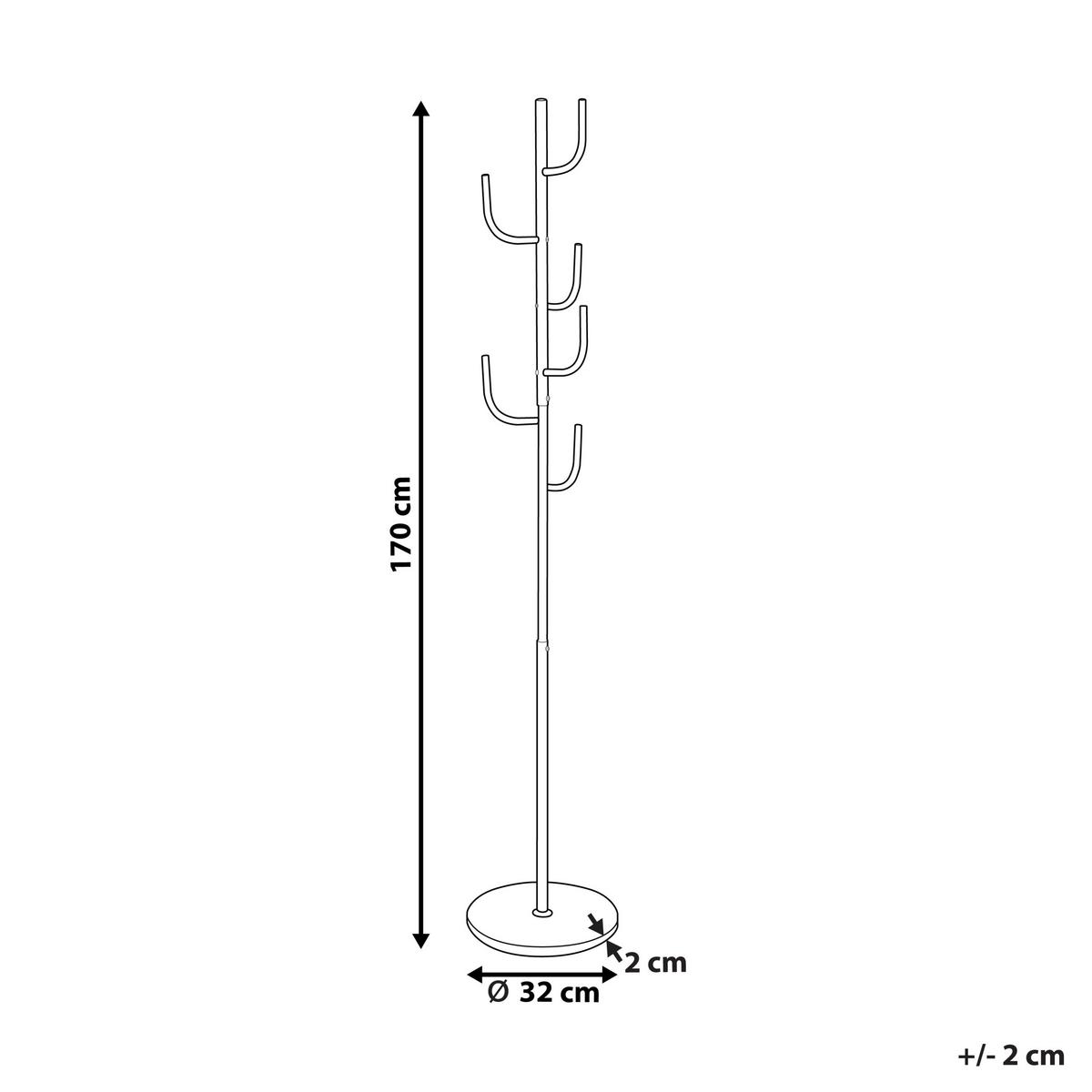 GARDEROBENSTÄNDER Schwarz Flagler - Schwarz, Metall (32/170/32cm) - Beliani
