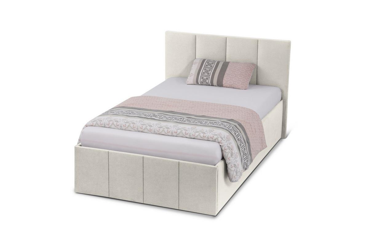 POLSTERBETT Dalas Beige 120 x 200 x 40 cm Bettkasten Mit hochwertiger Matratze H3 (bis 120 kg) und Lattenrost - Beige, Holz (120/200cm) - Halmon Schlafkomfort Betten 