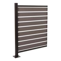 ALU MÜLLTONNEN-ZAUN Grau - Grau, Metall (100/130/6cm) - MCW