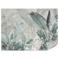 FOTOTAPETE für Küche Beton Bananenblätter Abstrakt Pflanzen Vintage 450x315 - Beige/Grau, Papier (450/315cm) - Muralo