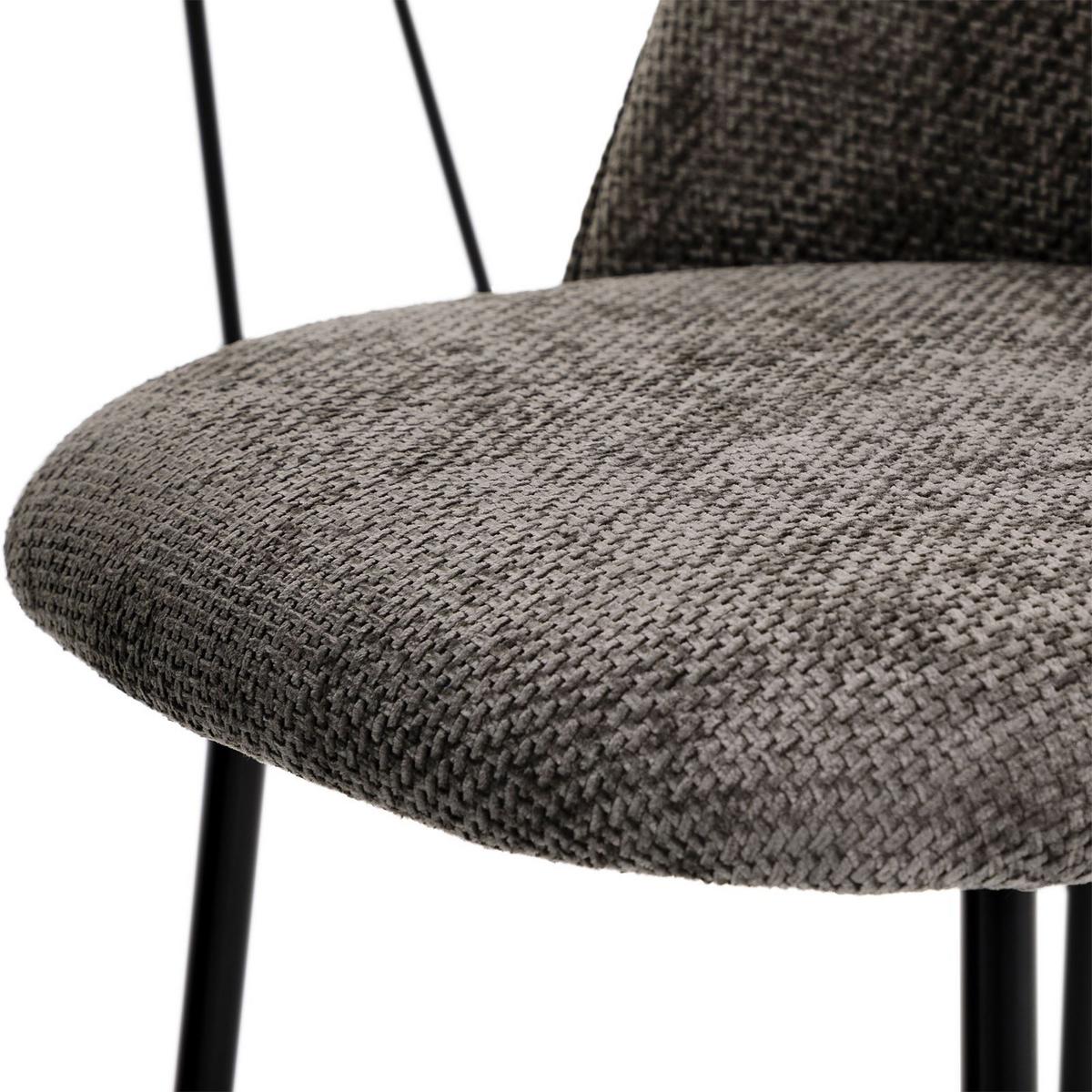 ESSGRUPPE VIANNEY - Schwarz, Metall (120/75/120cm) - IDIMEX