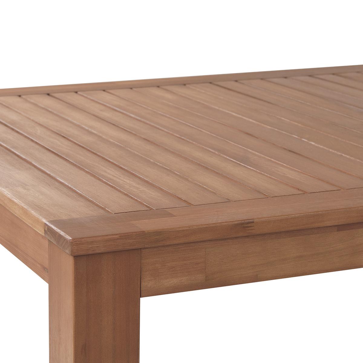 GARTENMÖBEL SET 6-Sitzer Eukalyptusholz hellbraun Monsano - Hellbraun, Holz - Beliani