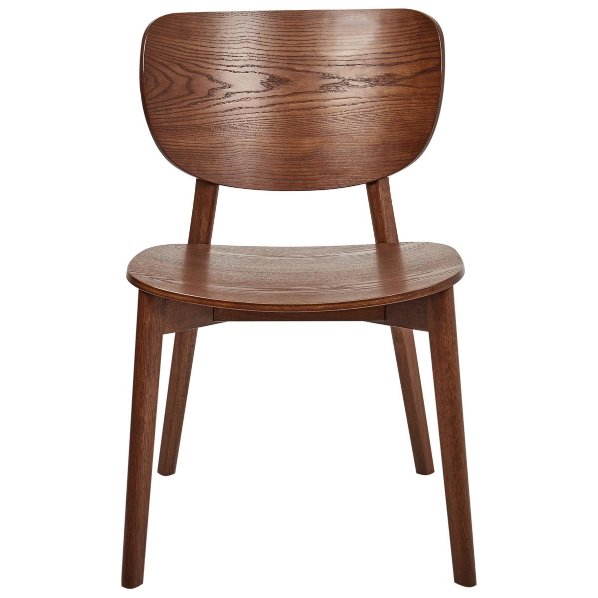 ESSZIMMERSTUHL 2er-Set Holz Dunkelbraun Overly - Dunkelbraun, Holz (49/80/47cm) - Beliani