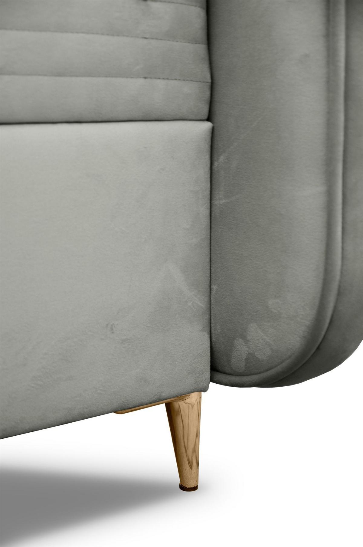 BOXBETT Alize - Grau, Holzwerkstoff/Textil (140/200cm) - Fun Möbel