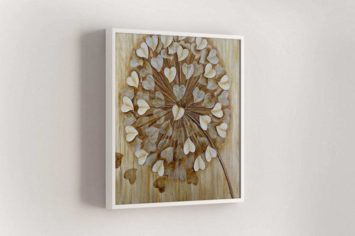 ÖLGEMÄLDE 80/80 cm - Beige/Braun, Holz/Textil (80/80cm) - KUNSTLOFT