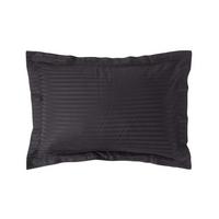 KISSENBEZUG Damast mit Stehsaum, Fadendichte 330 - Schwarz, Textil (48/74cm) - Homescapes