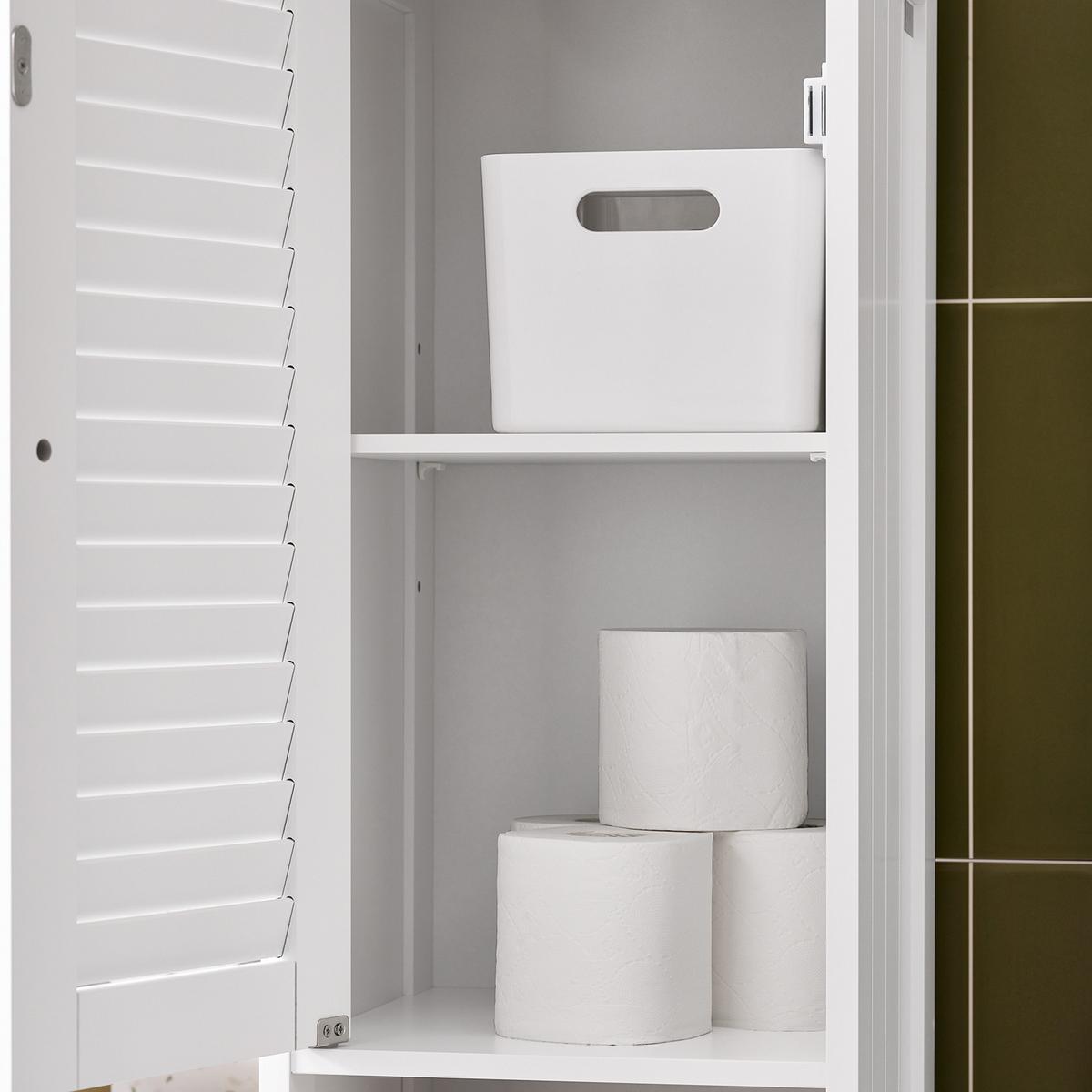 HOCHSCHRANK Weiß - Hellbraun/Weiß, Holzwerkstoff (32/170/30cm) - SoBuy