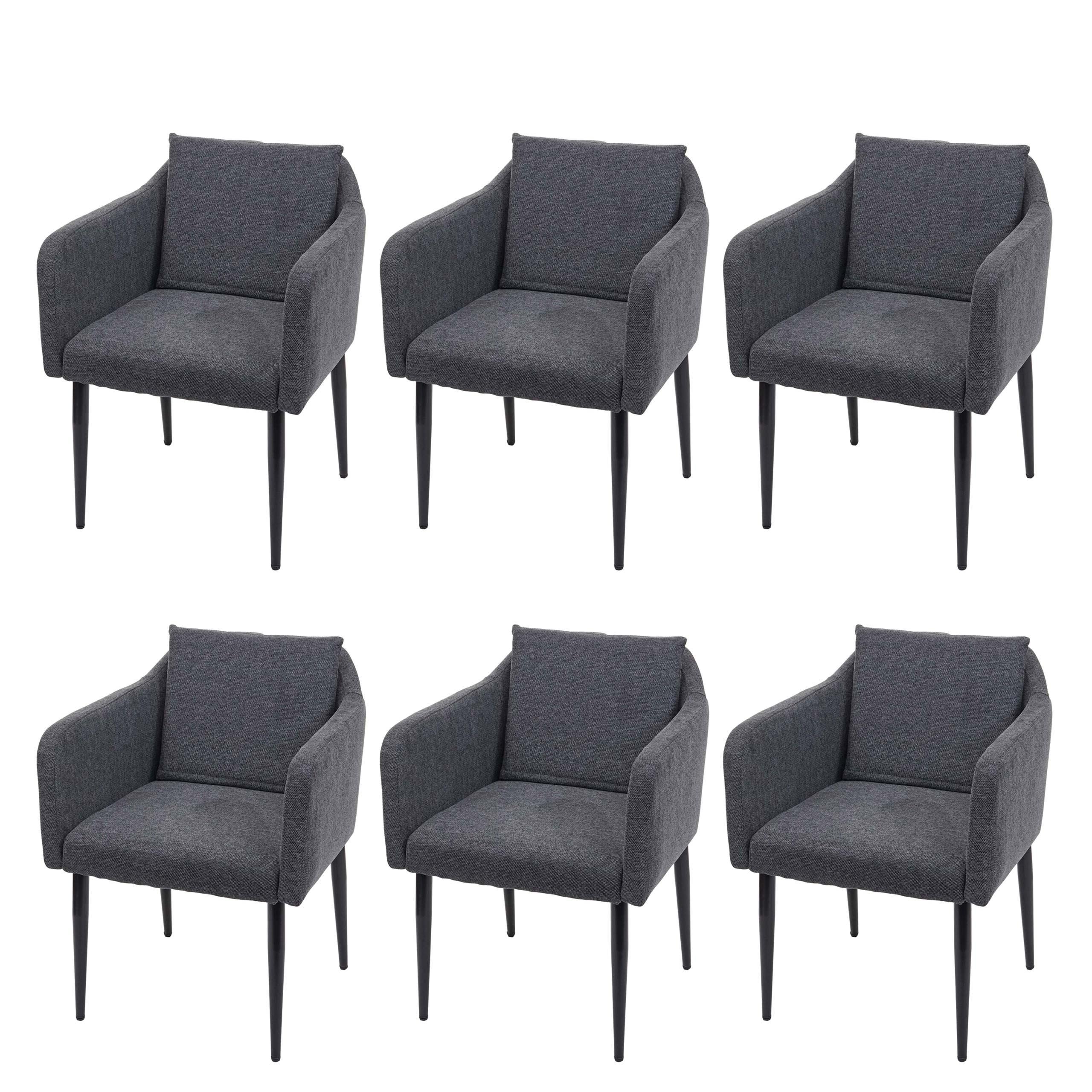 ESSZIMMERSTUHL Anthrazit 6er-Set - Dunkelgrau/Anthrazit, Textil (60/86/65cm) - MCW