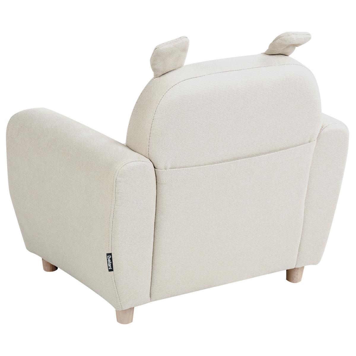 KINDERSESSEL Nilpferd Stoff Beige Maribo - Creme, Holz/Textil (61/59/44cm) - Beliani