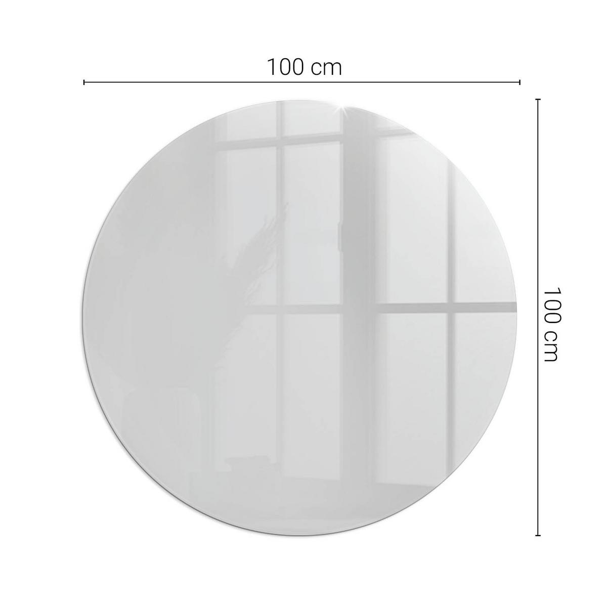 GLASPLATTE für Kamin Ø 100 cm - Grau, Glas (100/100/0.4cm) - TULUP