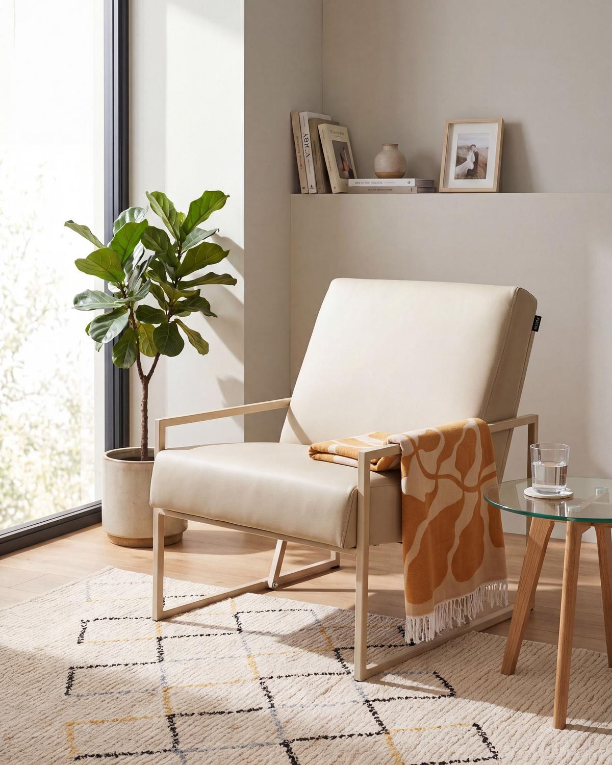 SESSEL Kunstleder Beige Delary - Beige, Kunststoff (69/83/83cm) - Beliani