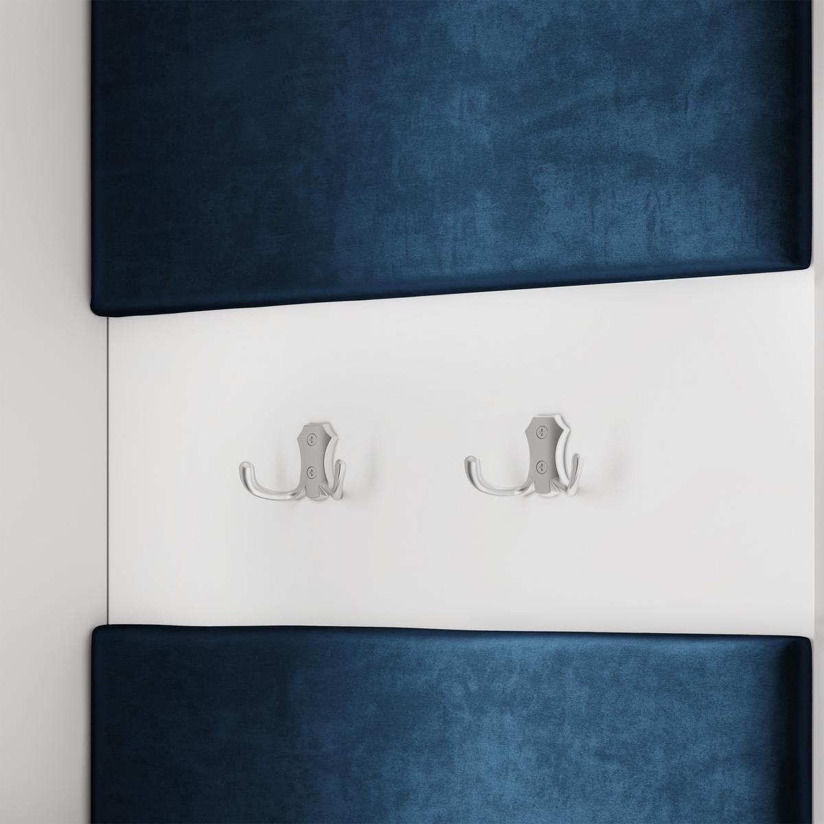 GARDEROBENSCHRANK LORI 95/181/51 cm Modern Garderobe-Set Eiche Lefkas - Blau/Eichefarben, Holzwerkstoff (95/181/51cm) - MASSENO