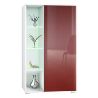 VITRINE Davos Bordeaux Hochglanz - Bordeaux, Holzwerkstoff (71.5/134/35cm) - Vladon