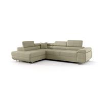 ECKSOFA Monaro Mit Schlaffunktion - Hellbraun, Holzwerkstoff/Textil (202/275cm) - Fun Möbel