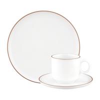 KAFFEESERVICE Sento Home Pure Lines Cocoa Brown 18-tlg. - Hellbraun, Keramik (2/2/2cm) - Seltmann Weiden