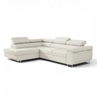 ECKSOFA Jade Mit Schlaffunktion - Beige, Holzwerkstoff/Textil (202/275cm) - Fun Möbel