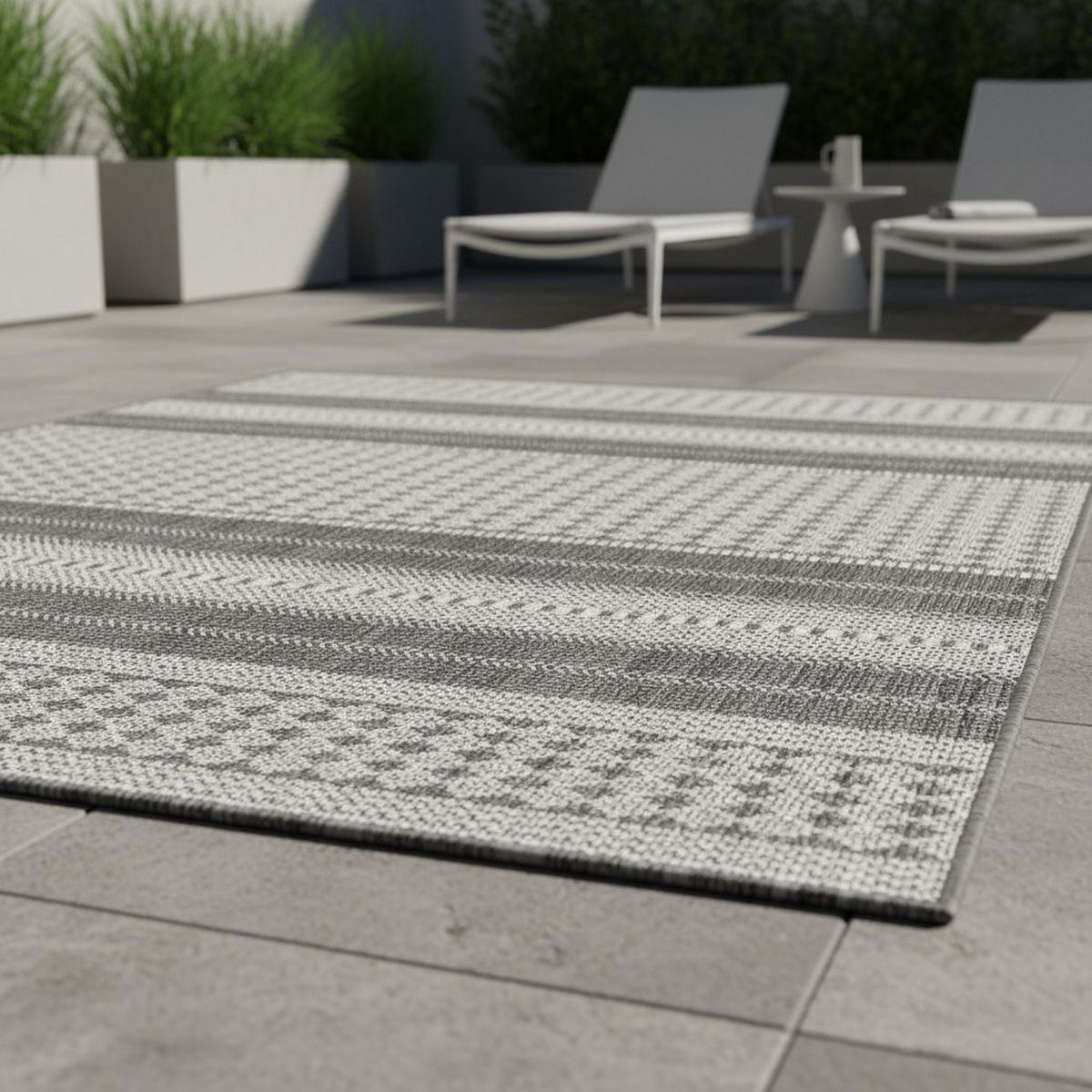 TEPPICH Outdoor SARNTAL in Beige, im Vintage-Stil, aus Polypropylen, 120 x 170 cm - Beige, Textil (170/120cm) - KADIMA DESIGN