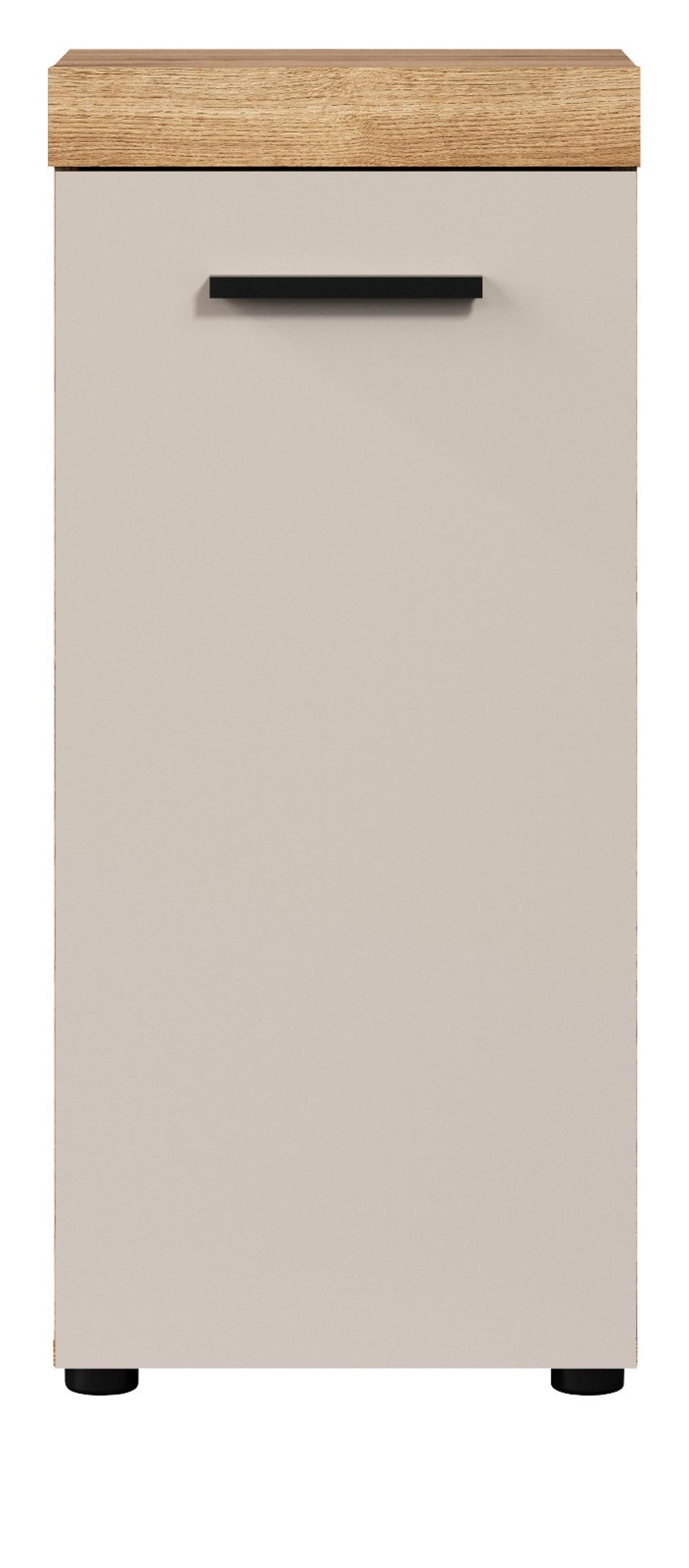 KOMMODE Kaschmir, Evoke Eiche 36 x 81 cm, Badschrank in modernem Design - Kaschmir/Eichefarben, Holzwerkstoff/Kunststoff (36/81/31cm) - Top.Furn