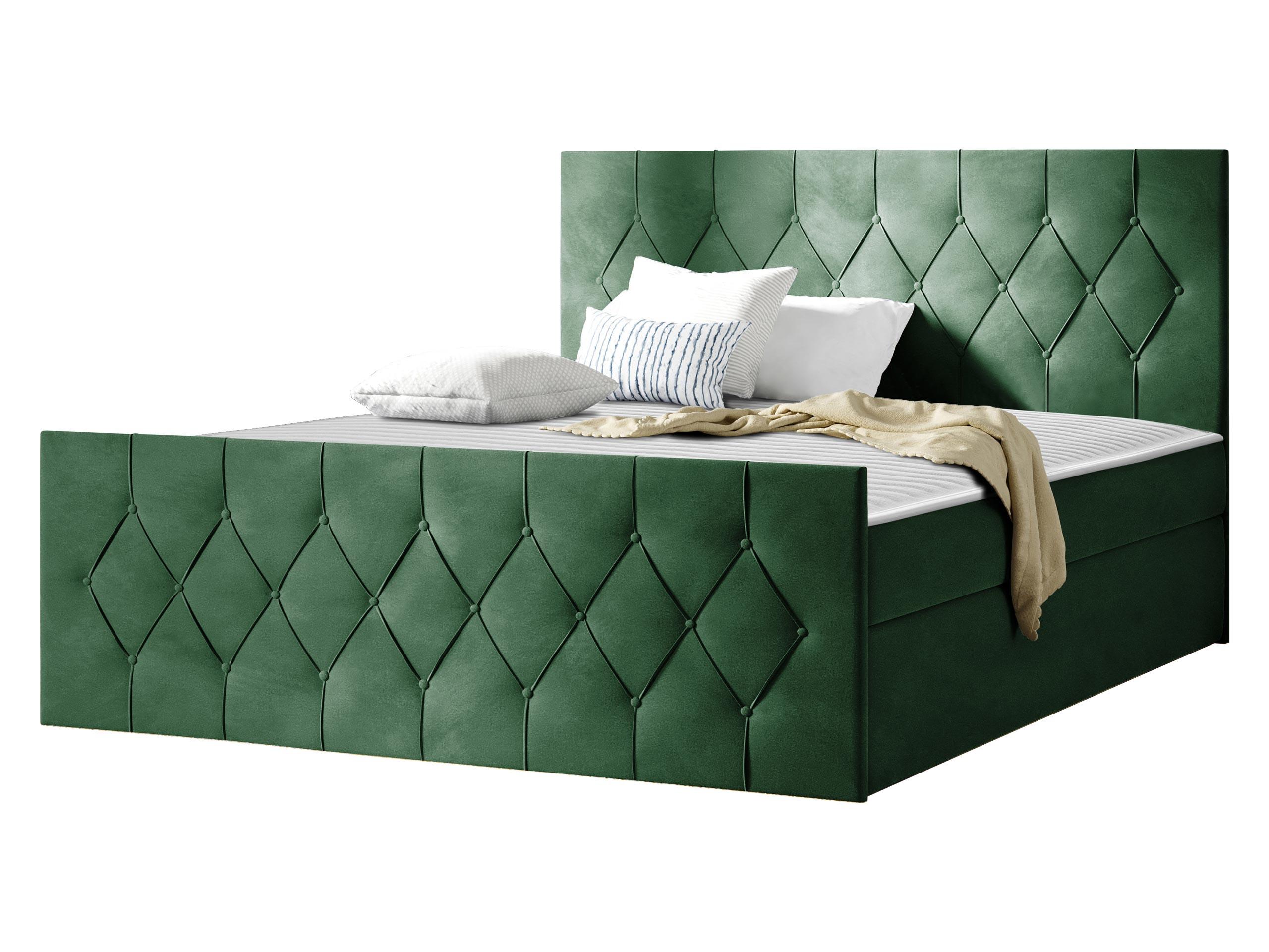 BOXBETT Sky Lux - H3 - Grün, Holz (160/200cm) - MIRJAN24