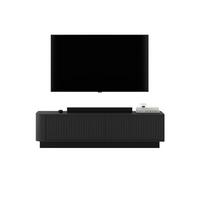 TV-LOWBOARD Aurora Schwarz matt 140 cm mit Sockel - Schwarz, Holzwerkstoff (140/37/35cm) - Meble Lindner