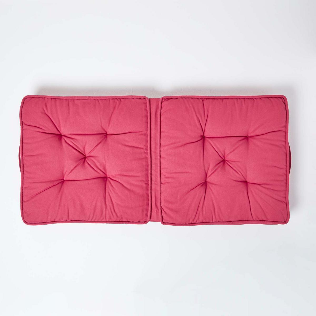 REISEKISSEN rot 50/50/10 cm – Klappkissen Baumwolle - Rot, Textil (50/50/12cm) - Homescapes