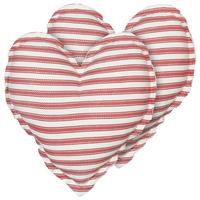DEKOKISSEN 2er-Set Weiß 45/45 cm Rubia - Rot/Weiß, Naturmaterialien (45/45cm) - Beliani
