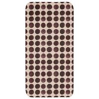BADEMATTE Polka dots - Muster - Braun Badteppich 60x120 cm - Bordeaux, Textil (60/120cm) - OnlyWow