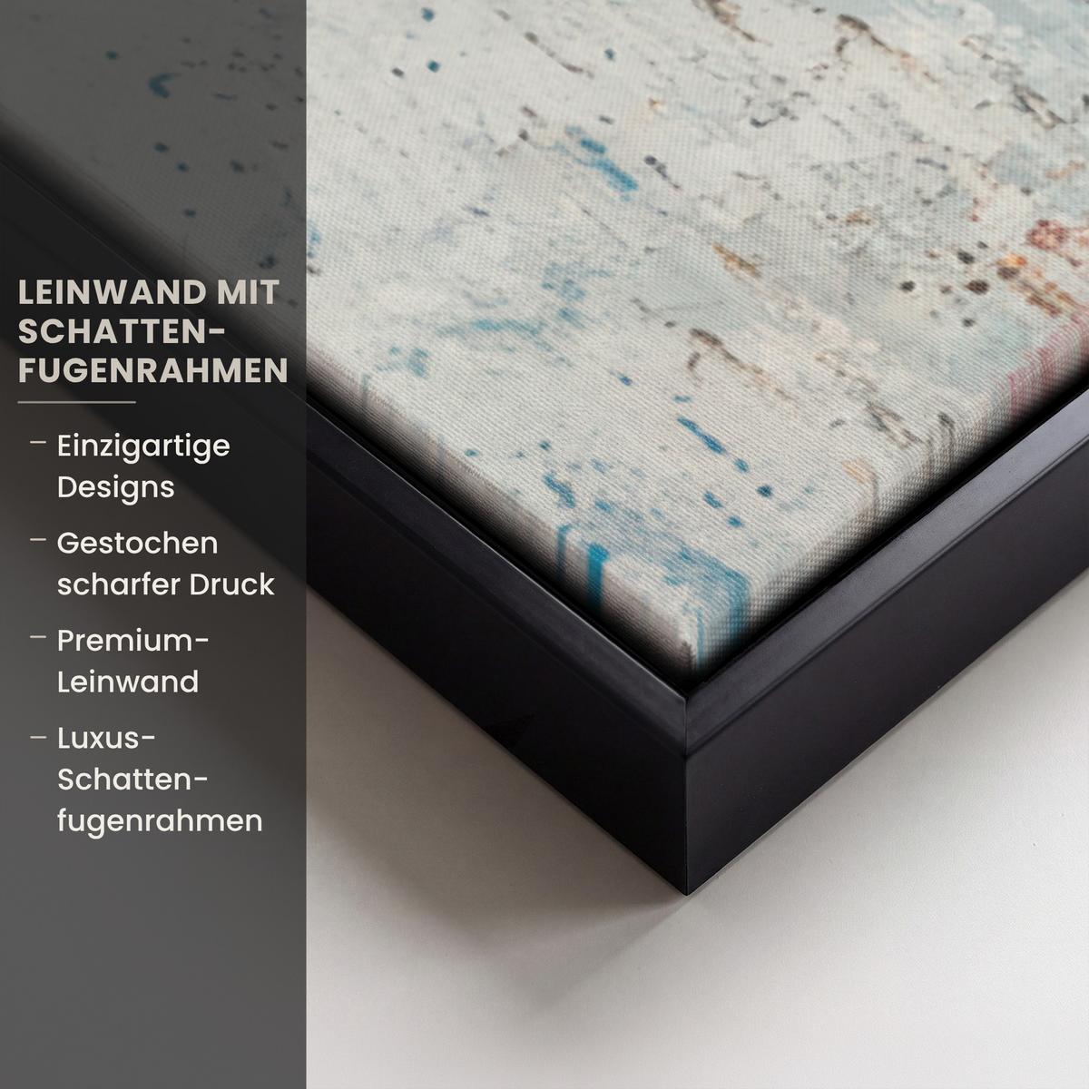 LEINWAND Bilder mit Rahmen - Hände - Herz - Straßenkunst - Graffiti - 90x90 - Multicolor, Textil (90/90cm) - MuchoWow