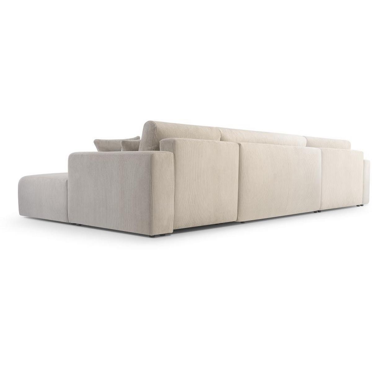 WOHNLANDSCHAFT Corso U 365 cm cappuccino - Schwarz/Cappuccino, Textil (364/84/187cm) - Beautysofa