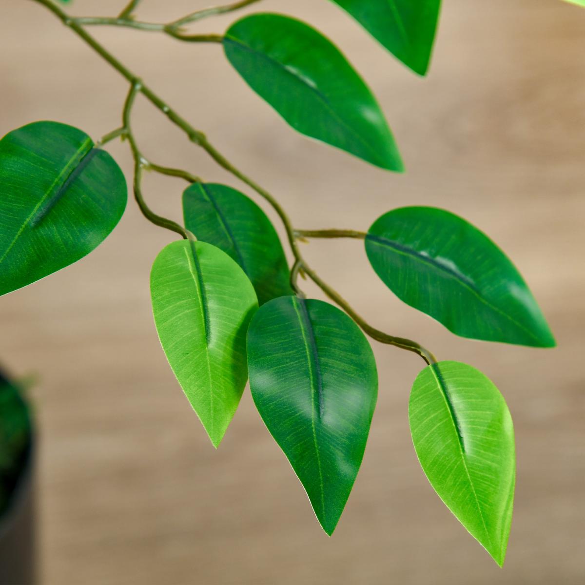 KÜNSTLICHER Ficusbaum groß 135 cm Kunstpflanze, Künstliche Pflanzen im Topf - Grün, Kunststoff (135cm) - HOMCOM
