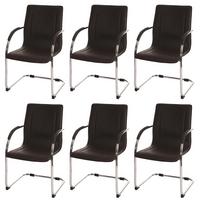 ESSZIMMERSTUHL Braun 6er-Set - Braun, Kunststoff (56/93/56cm) - MCW