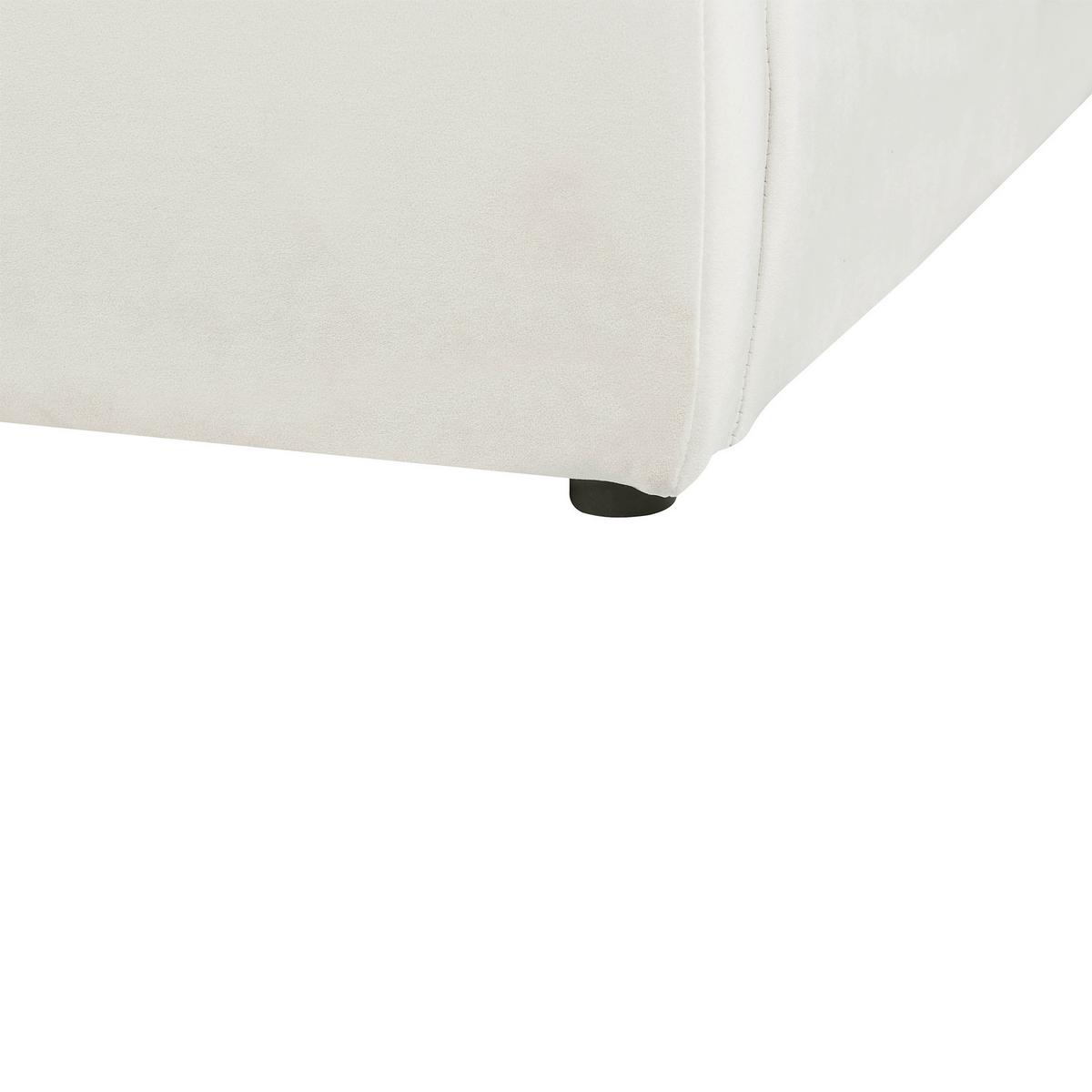 WASSERBETT 160/200 cm Cremeweiß Bajonna - Schwarz/Weiß, Textil (160/200cm) - Beliani