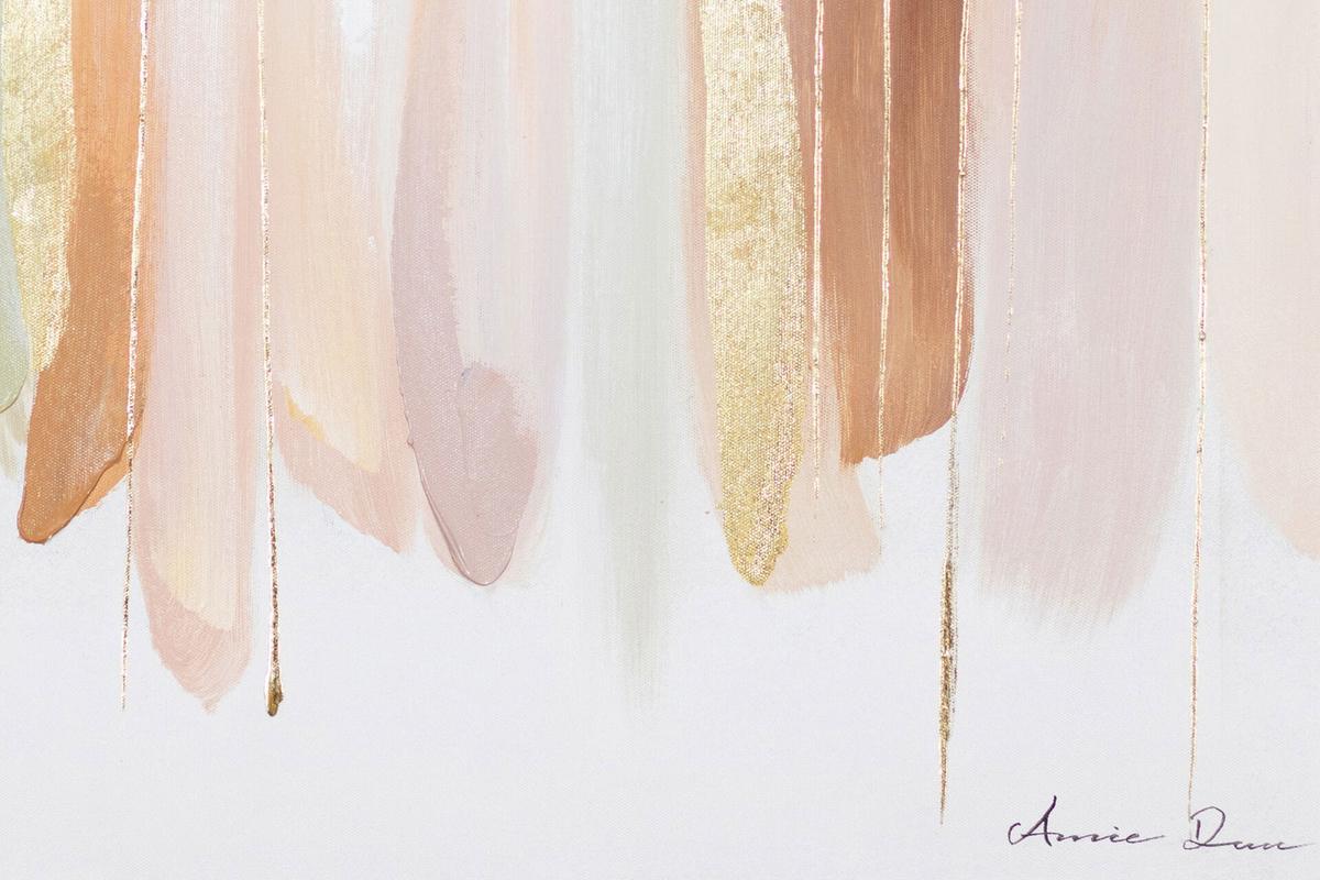ÖLGEMÄLDE 60/60 cm - Pink/Beige, Holz/Textil (60/60cm) - KUNSTLOFT