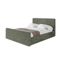 POLSTERBETT mit Bettkasten, Fußteil und Lattenrost, Boxbett ohne Matratze - ALOVA-Z-V1 120x200 Olivgrün - Olivgrün, Holzwerkstoff/Textil (120/200cm) - ALTDECOR