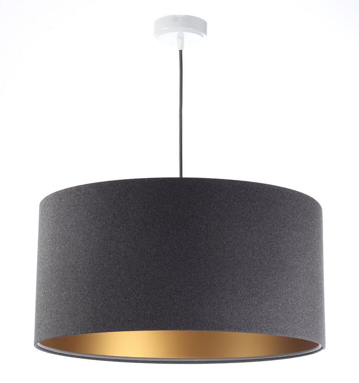 HÄNGELEUCHTE Grau 50/25 cm - Schwarz/Grau, Kunststoff (50/0.8/25cm) - ONZENO