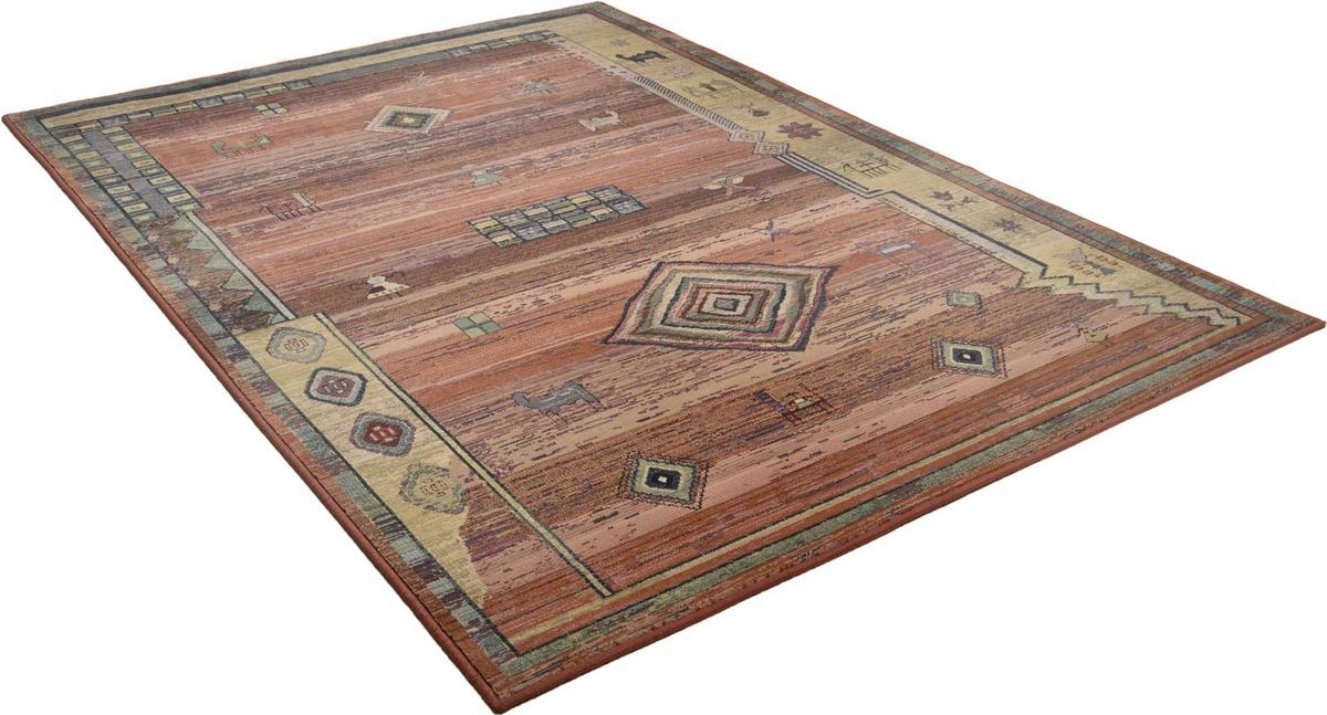 WEBTEPPICH Gabiro 002 68x135 cm - Terracotta, Textil (68/135cm) - THEKO