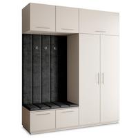 GARDEROBENSCHRANK REMA 200/240/60 cm Modern Kaschmir - Kaschmir/Schwarz, Holzwerkstoff (200/240/60cm) - MASSENO