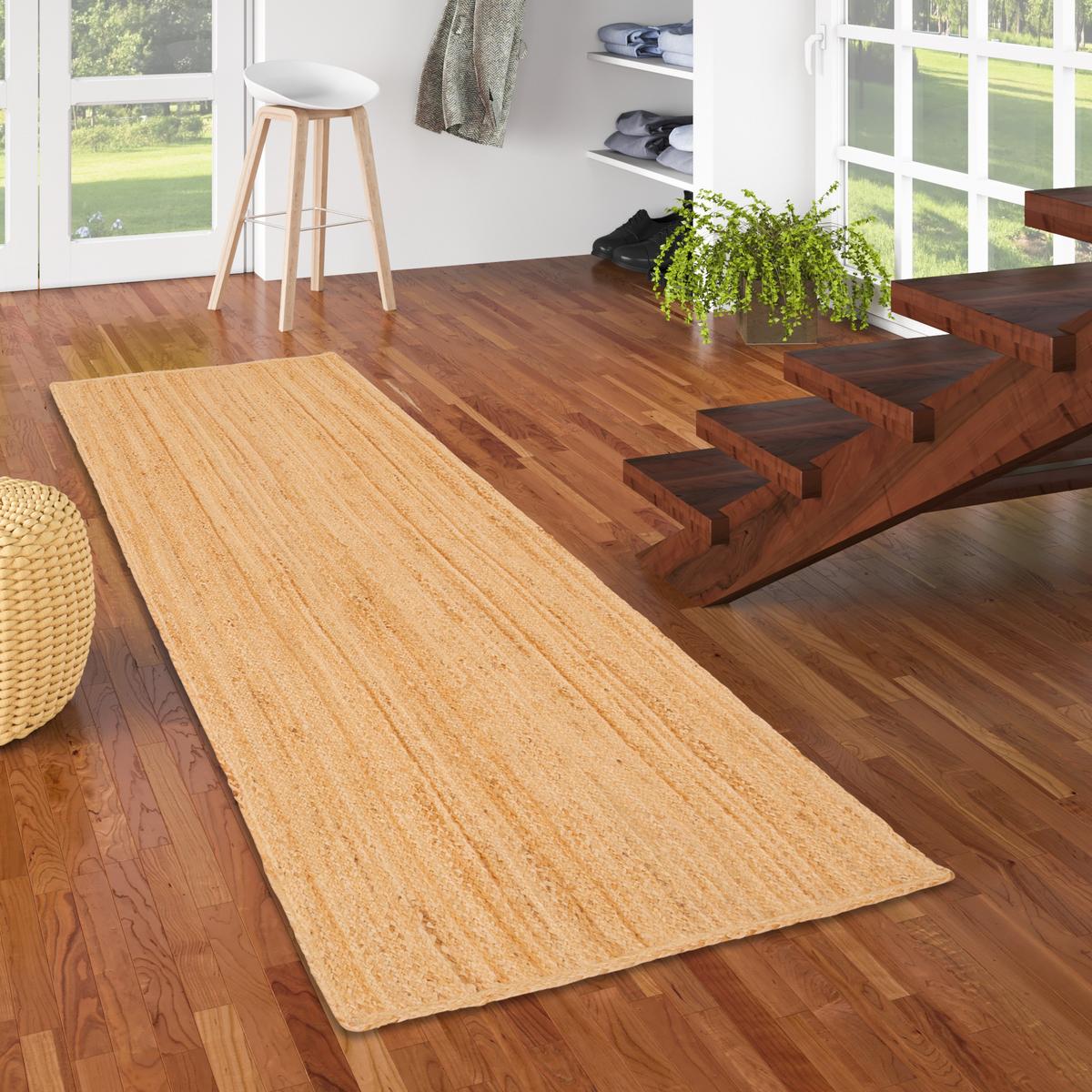 NATURFASER TEPPICH LÄUFER JUTE SALSA - Nussbaumfarben, Textil (80/150cm) - Pergamon