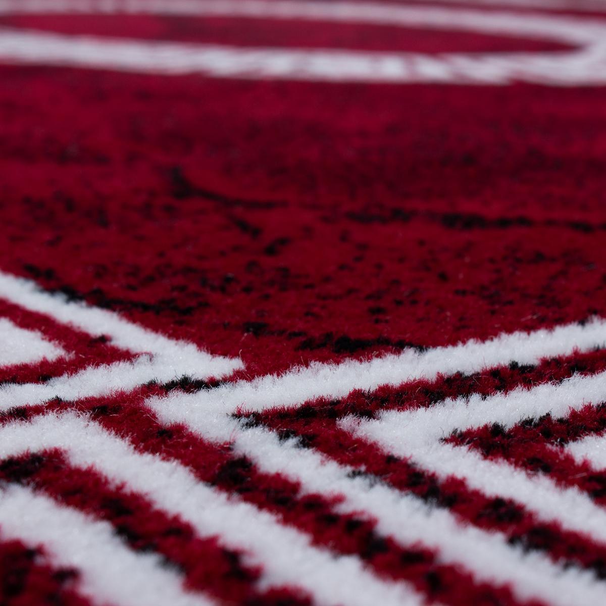 KURZFLORTEPPICH INN, mit Mäander-Muster, Rot, 120 x 170 cm - Rot, Textil (120/170cm) - KADIMA DESIGN