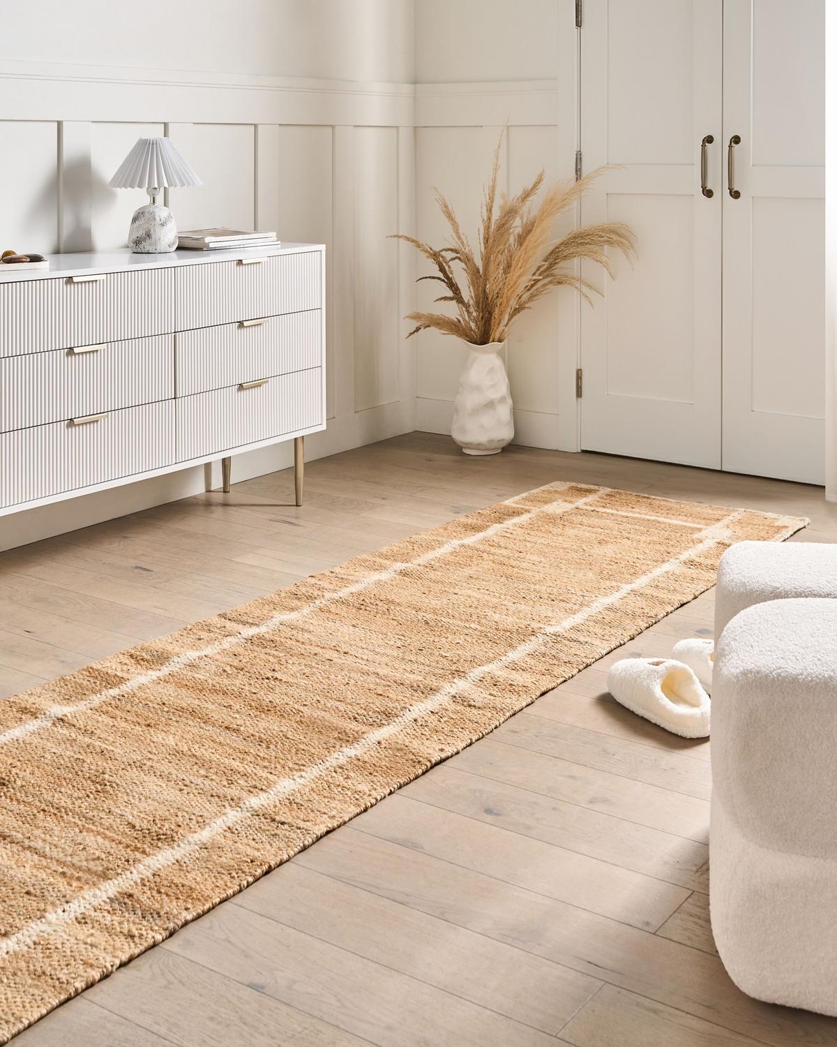 TEPPICH Hellbeige 80/300 cm Jute Gondia - Beige, Textil (80/300cm) - Beliani