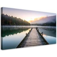 LEINWANDBILD Landschaften 120x60cm - Grau, Textil (120/60cm) - Feeby