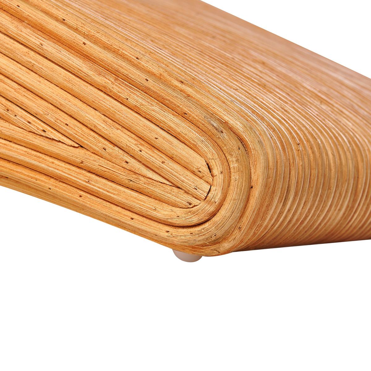 GARTENLIEGE Heller Holzfarbton Airole - Hellbraun, Naturmaterialien (68/95/186cm) - Beliani