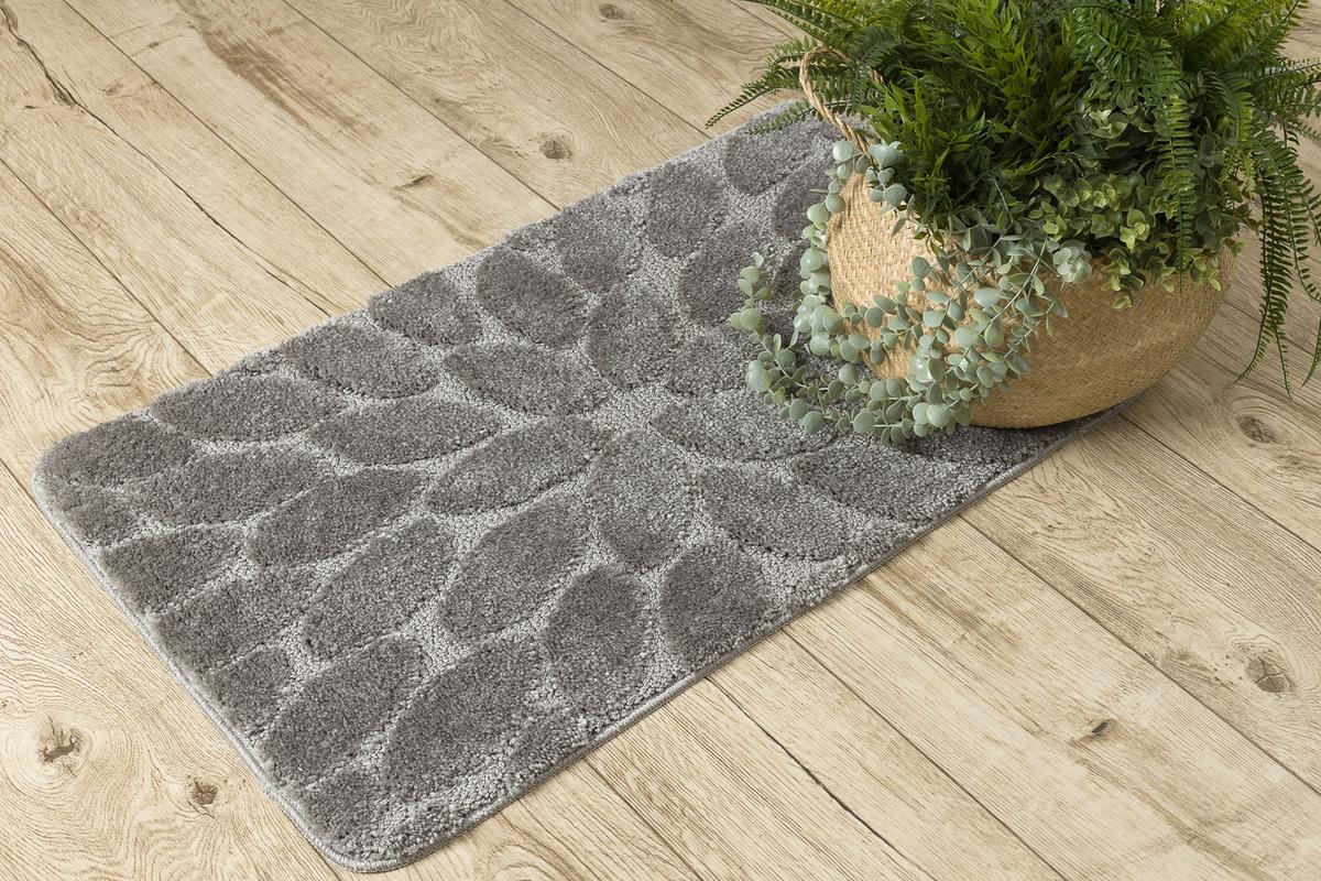 TEPPICH Dywaniki łazienkowe 50/80 cm - Grau, Textil (50/80cm) - rugsX